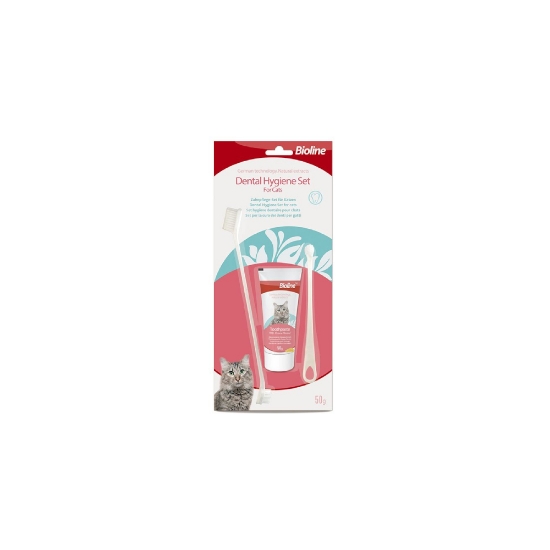 Picture of Dental Hygiene Set for Cats 50 g Bioline 