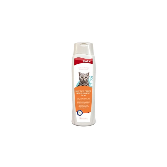 Picture of  Multi Coloured Hair Shampoo for Cat  200ml Bioline 