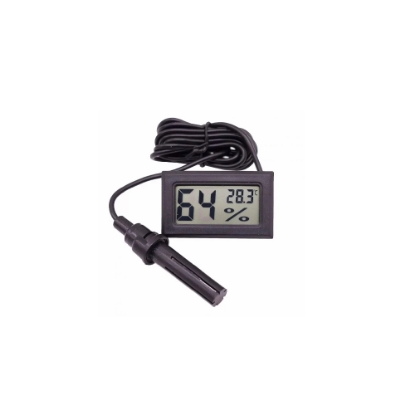 Picture of Small digital thermometer and humidity meter with sensor