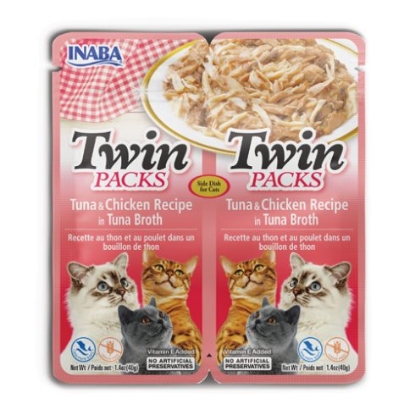 Picture of TWIN PACKS Tuna & Chicken Recipe in Tuna Broth INABA