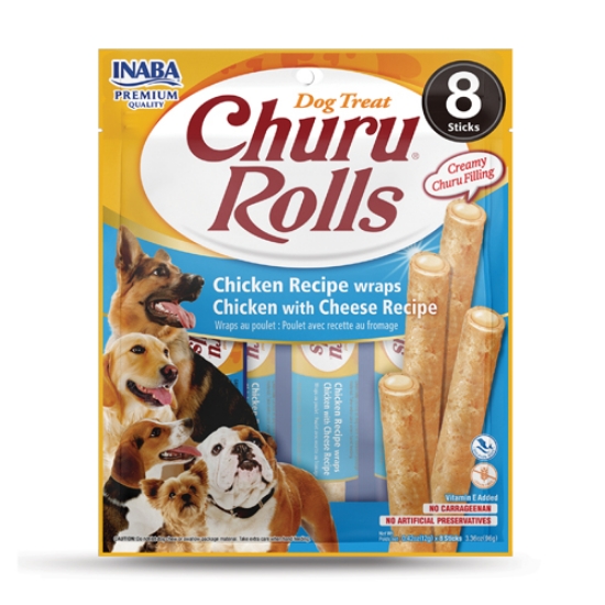 Picture of CHURU ROLLS Chicken Recipe wraps Chicken with Cheese Recipe INABA