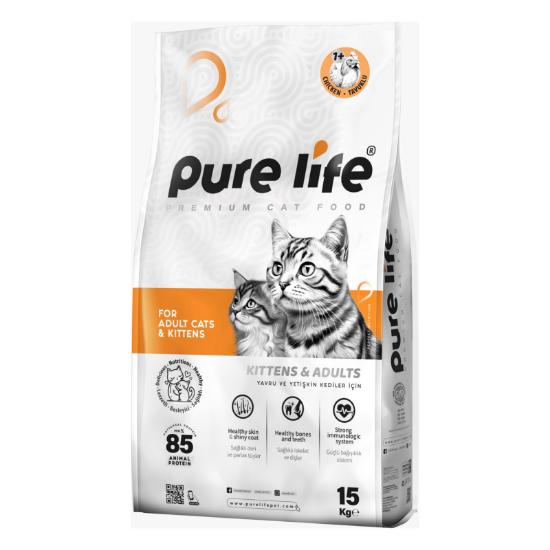 صورة PURELIFE ADULT CAT 27/10 CHICKEN 15KG ( Premium food )